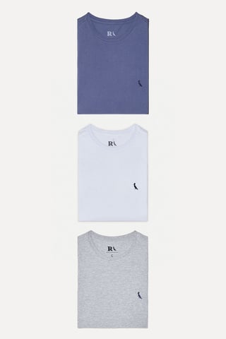 Kit 3 Camisetas Pica-pau Bordado Gota