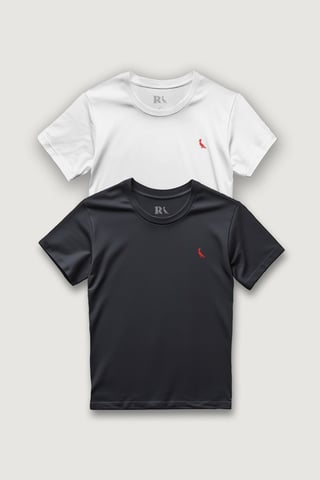 Kit 2 Camisetas Básicas Brasa Pica-pau Bordado